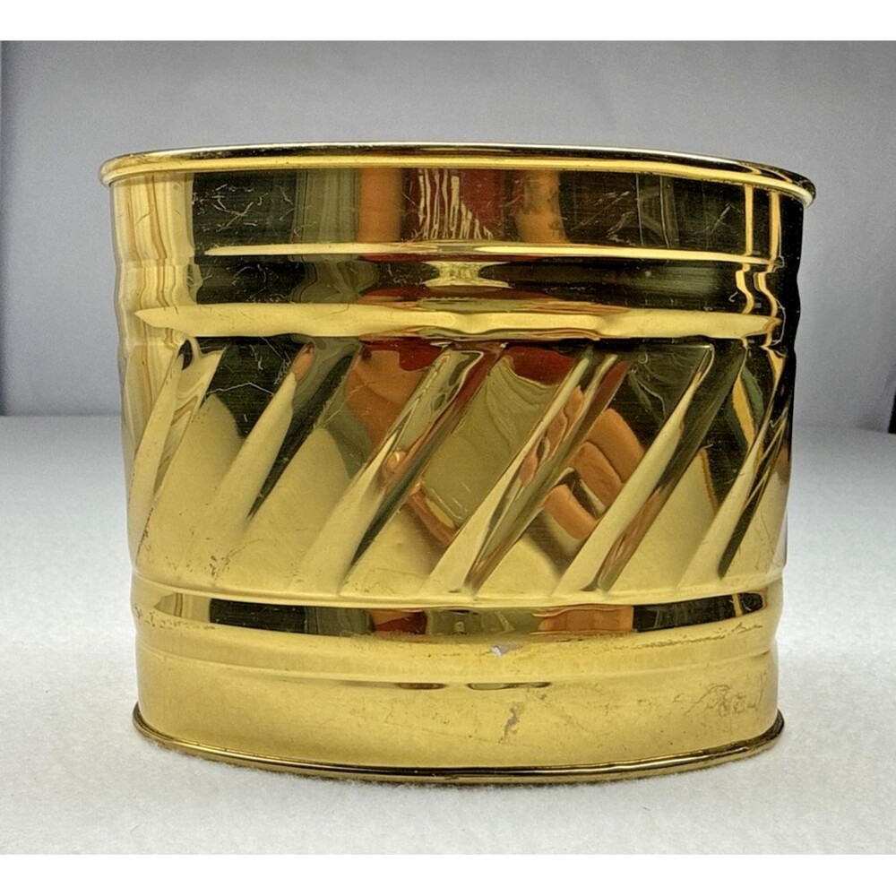 Bristol Solid Brass Decorative Container Cachepot Planter Made USA